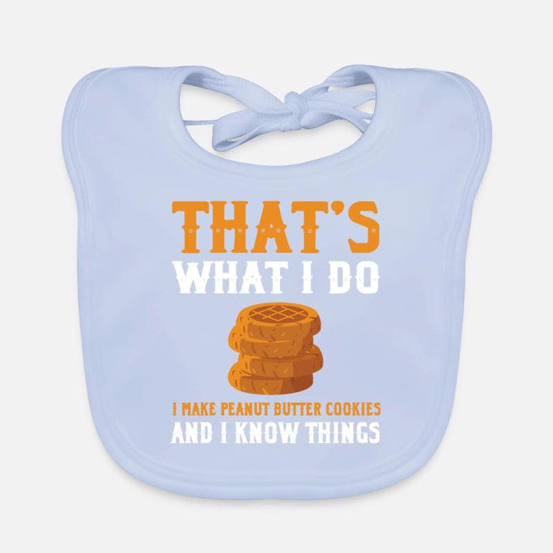 Erdnussbutterplätzchen Spruch Baby Bio-Lätzchen