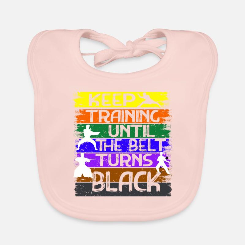 Keep training until your belt turns black Organic Baby Bibs