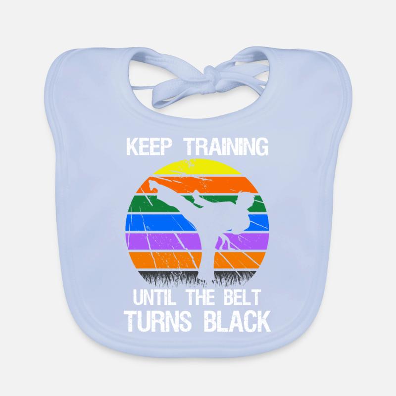 Keep training until your belt turns black Organic Baby Bibs