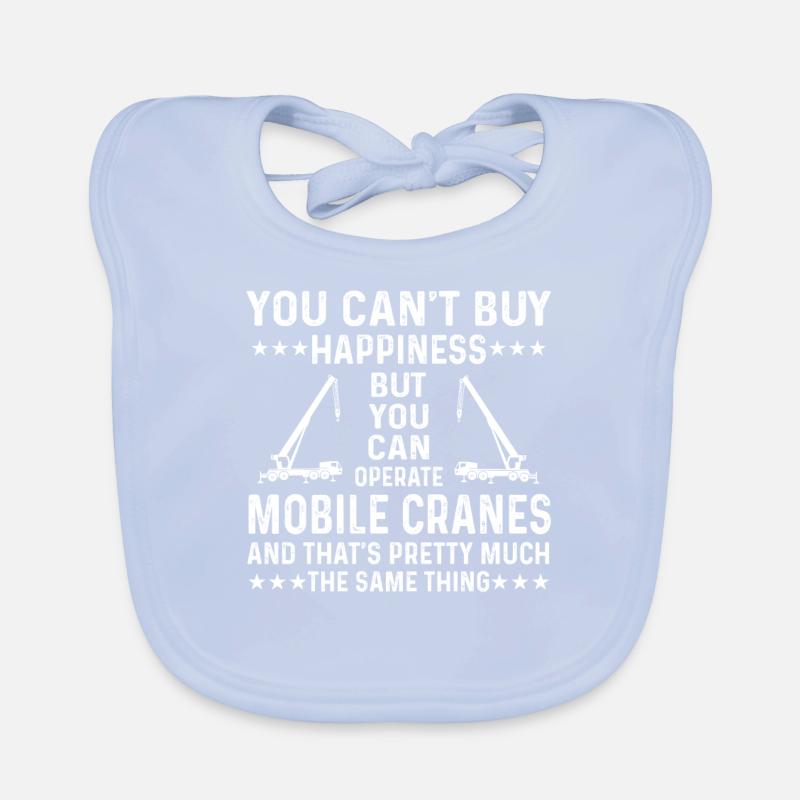 Mobile crane driver Organic Baby Bibs