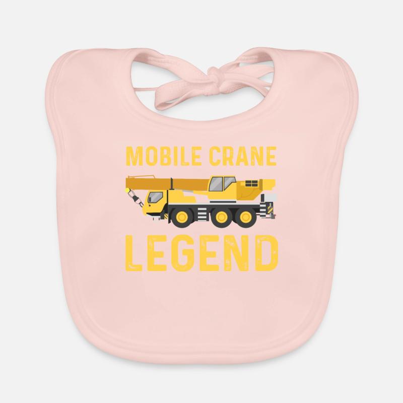 Mobile crane legend Organic Baby Bibs