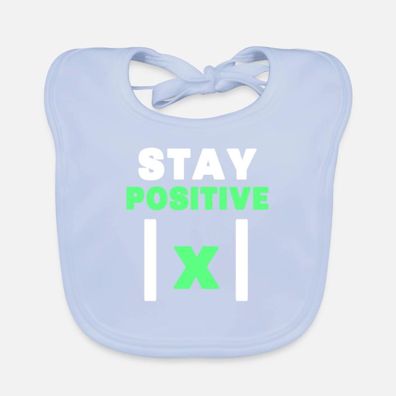 Stay positive nerd funny math teacher Organic Baby Bibs