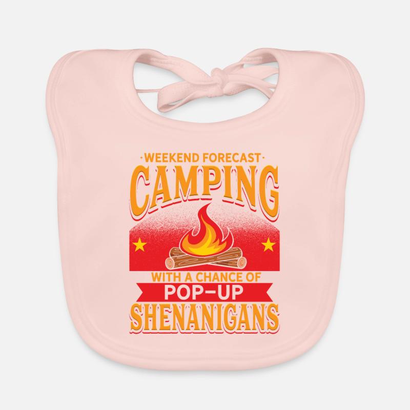 Pop-up Camper Shenanigans Fun Camping Organic Baby Bibs