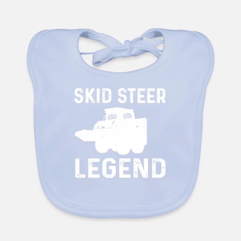 Skid Steer Loader Legend Organic Baby Bibs