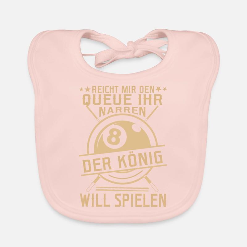 Reicht mir den Queue Der König Will Billard - Baby Bio-Lätzchen - Rose