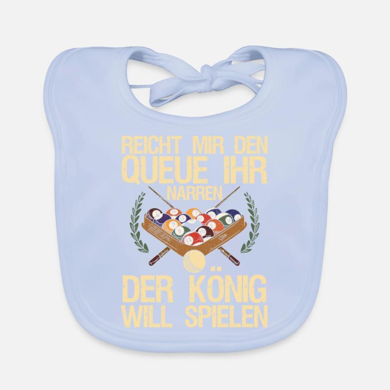 Reicht mir den Queue Der König Will Billard Baby Bio-Lätzchen