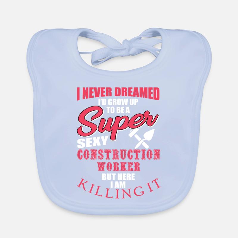 Construction Worker Gift Organic Baby Bibs