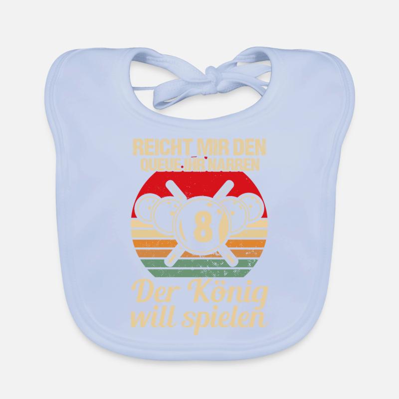 Reicht mir den Queue Der König Will Billard Baby Bio-Lätzchen