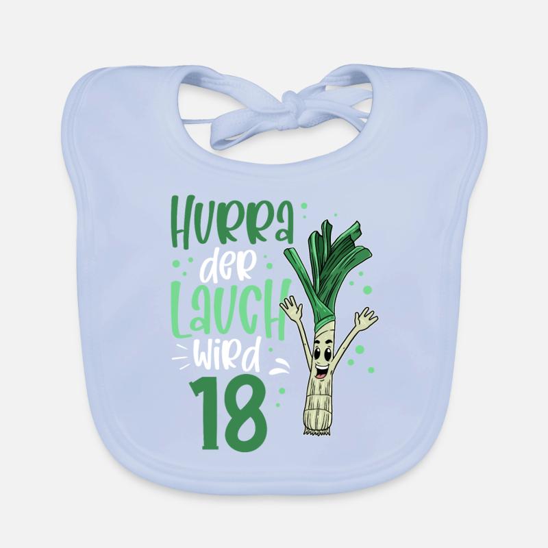 Hurra der Lauch wird 18 Baby Bio-Lätzchen