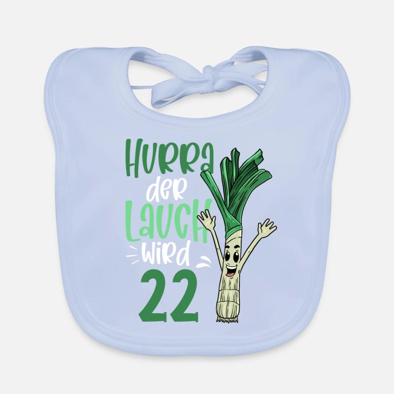 Hurra der Lauch wird 22 Baby Bio-Lätzchen
