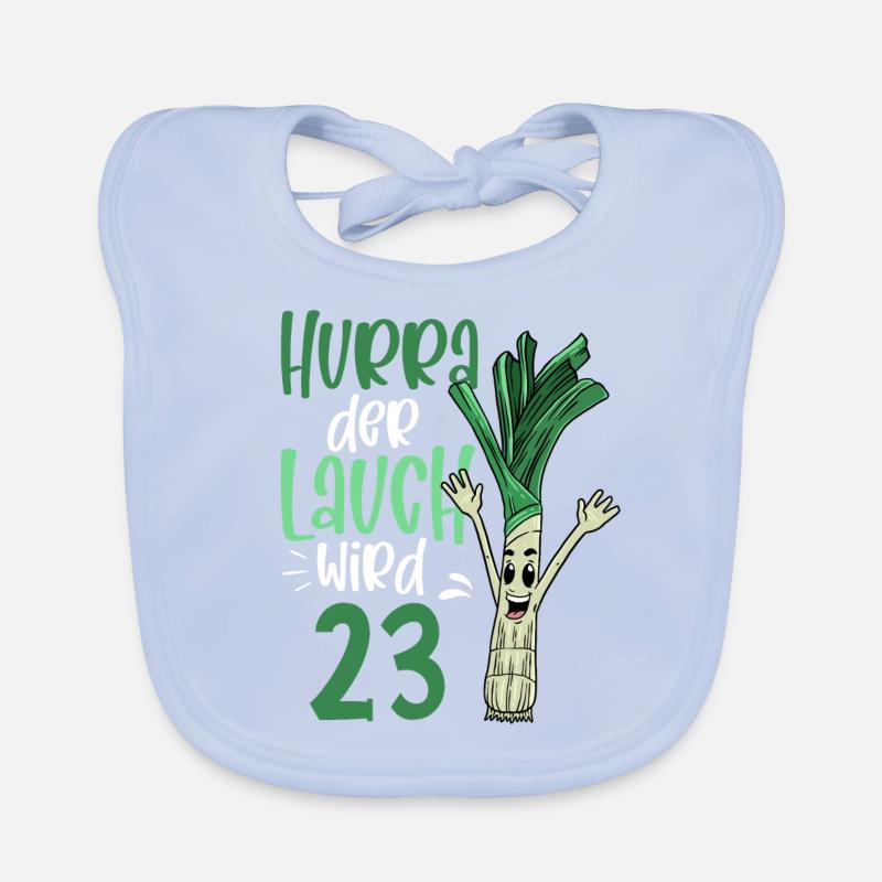 Hurra der Lauch wird 23 Baby Bio-Lätzchen