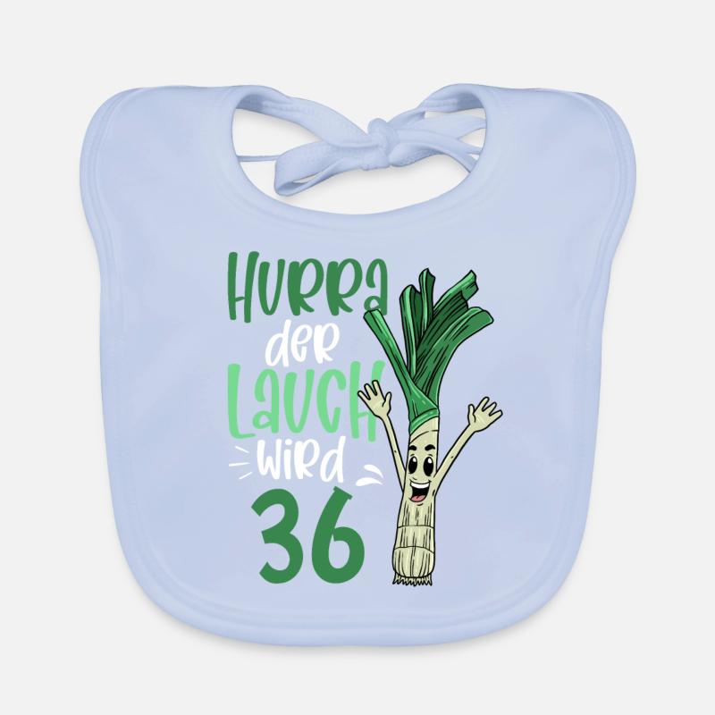 Hurra der Lauch wird 36 Baby Bio-Lätzchen