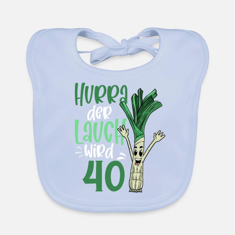 Hurra der Lauch wird 40 Baby Bio-Lätzchen