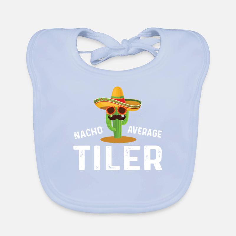 Nacho Durchschnittlicher Fliesenleger Baby Bio-Lätzchen