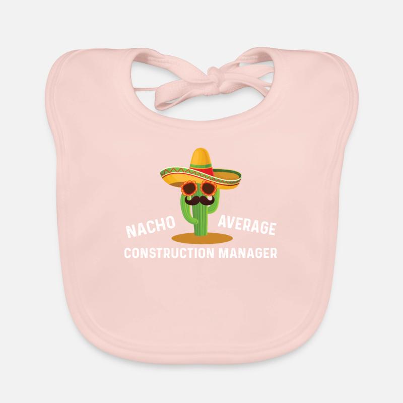 Nacho Average Construction Manager Organic Baby Bibs