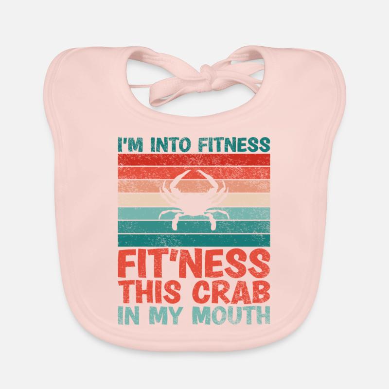 Je suis en forme ce crabe dans ma bouche Bavoir bio Bébé