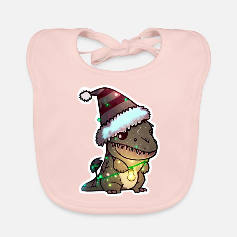 dinosaure de Noël, cadeau, Bavoir bio Bébé