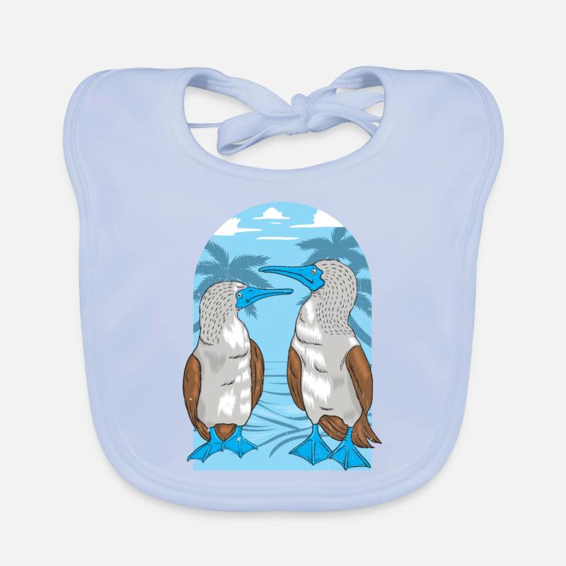 Seabirds Blue-footed Organic Baby Bibs