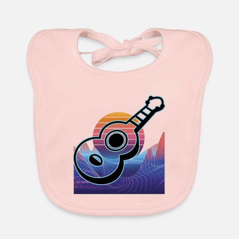 Ukuleles Vitage Organic Baby Bibs