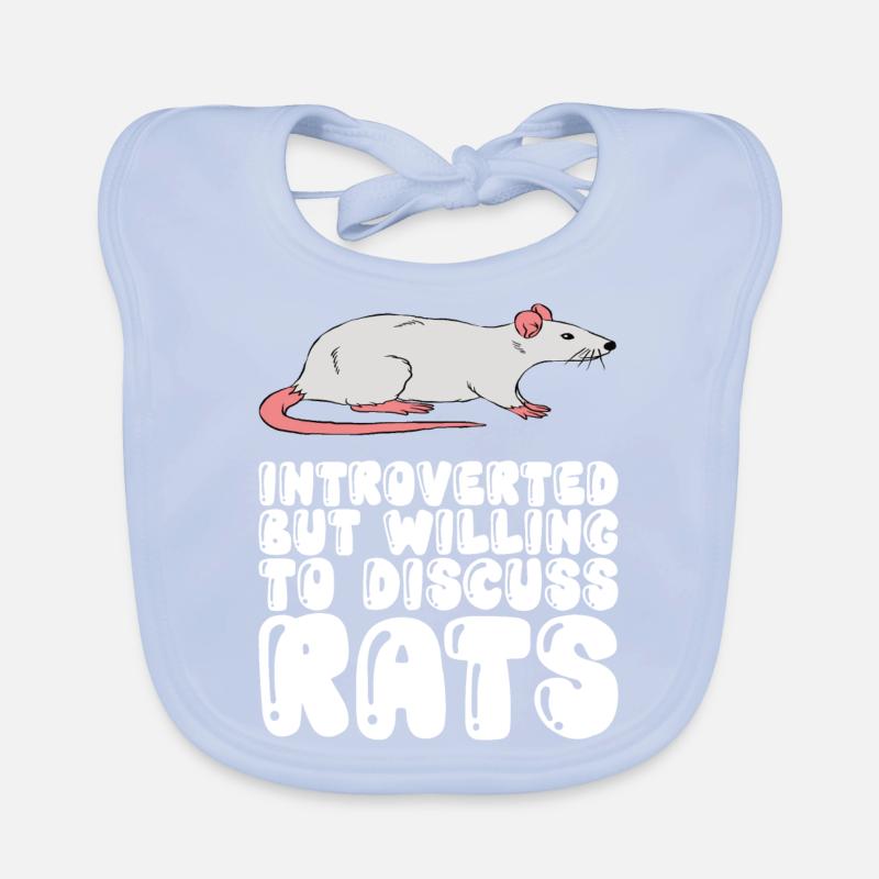 Introverted talking about rats Organic Baby Bibs