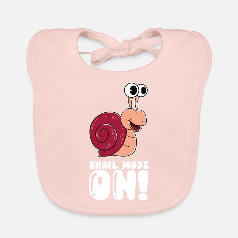 Snail Mode On Organic Baby Bibs