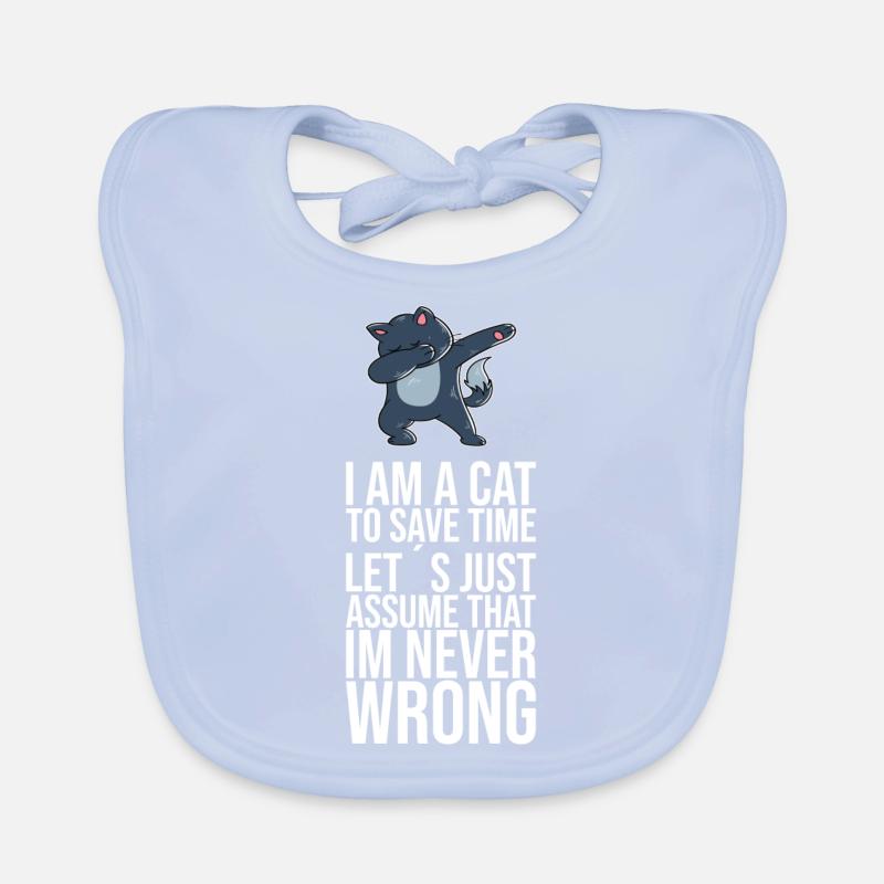 Dabbing Cat Funny Cat Bavoir bio Bébé