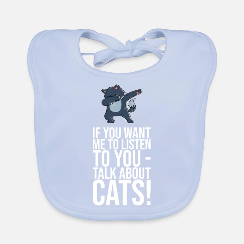 Dabbing Cat Funny Cat Bavoir bio Bébé