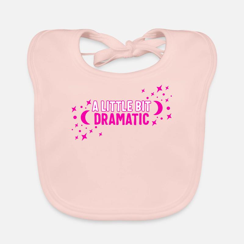 Halloween Shirt, A Little Bit Dramatic Funny Lazy Organic Baby Bibs