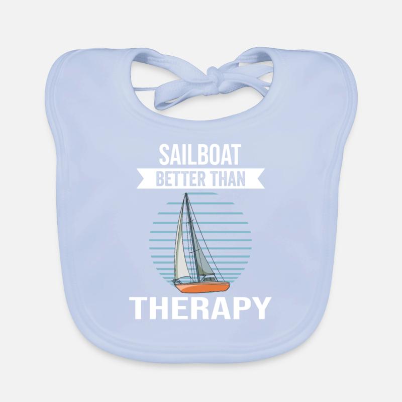 Sailboat Sailboat Better Then Therapy Organic Baby Bibs