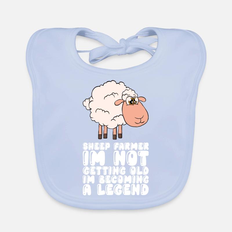 Sheep farmer I'm not getting old Organic Baby Bibs