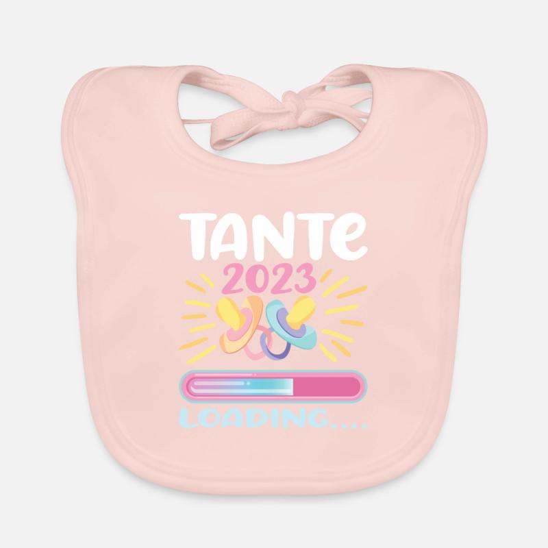 Tante 2023 - Bavoir bio Bébé - rose