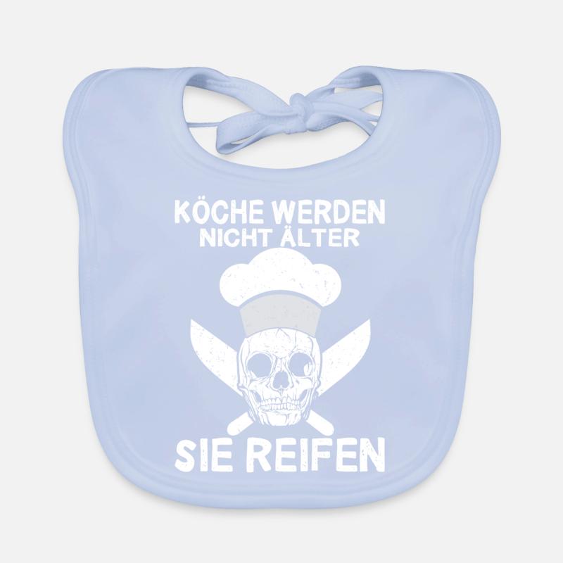 Köche Werden Nicht Älter Geburtstag Spruch Koch Baby Bio-Lätzchen