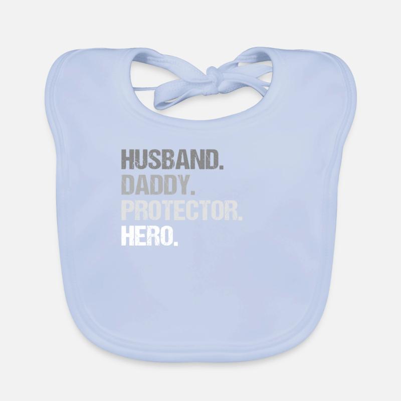 Husband Daddy Protector Hero Baby Bio-Lätzchen
