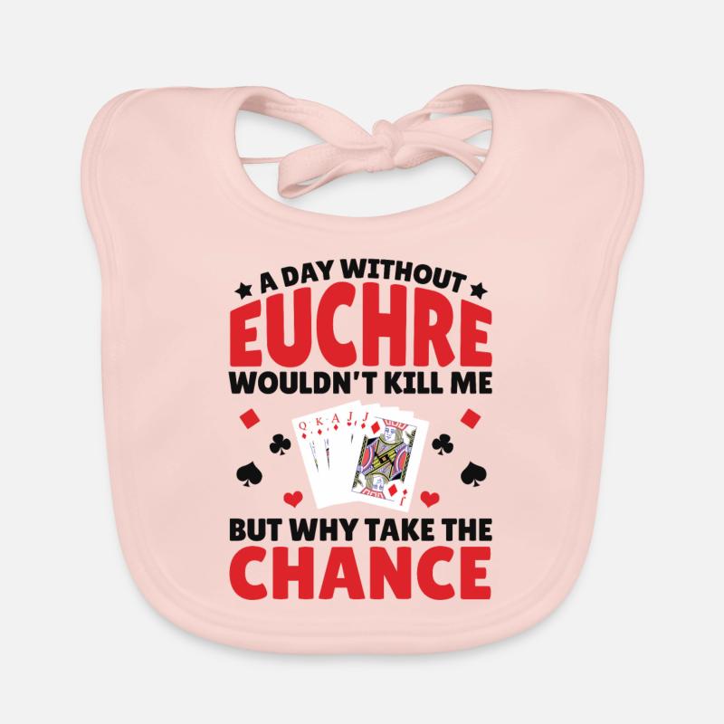 Une journée sans Euchre - Euchre Player Card Game Bavoir bio Bébé