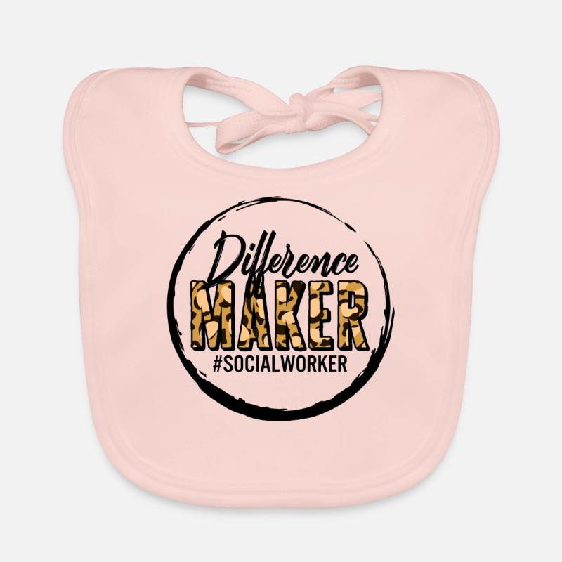 Chemise de travailleur social, faiseur de différence Léopard Bavoir bio Bébé
