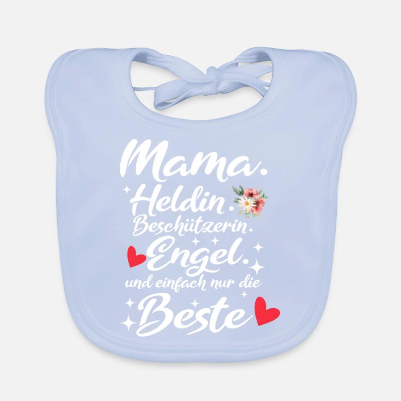 Mama Muttertag Spruch Lieblingsmama Heldin Engel Baby Bio-Lätzchen
