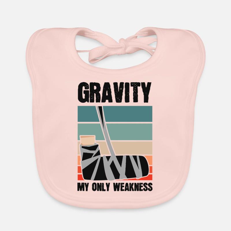 Gravity My Only Weakness Bones Organic Baby Bibs