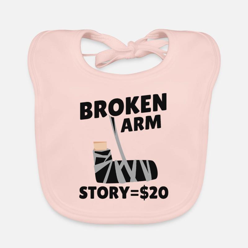 Broken Arm History Bone Elbow Organic Baby Bibs