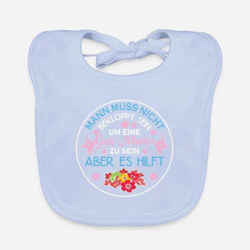 Verrückte Bekloppte Mama Mutter Muttertag Spruch Baby Bio-Lätzchen