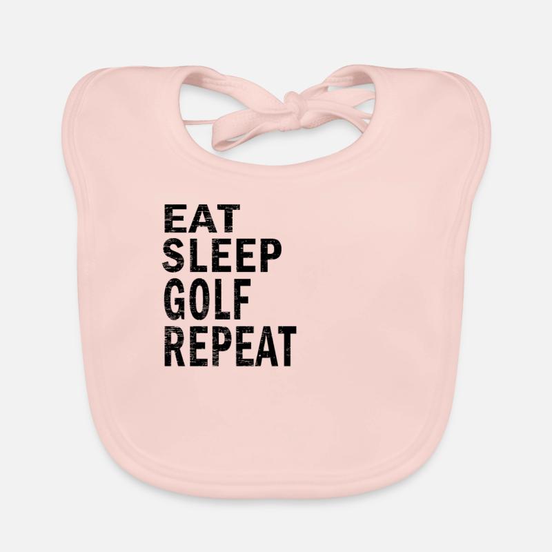 Eat sleep Golf repeat for Golf lovers Baby Bio-Lätzchen