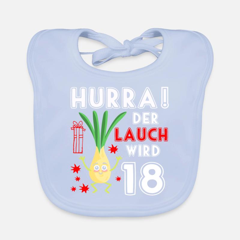 Hurra Der Lauch Wird 18 Geburtstag Volljährig Baby Bio-Lätzchen