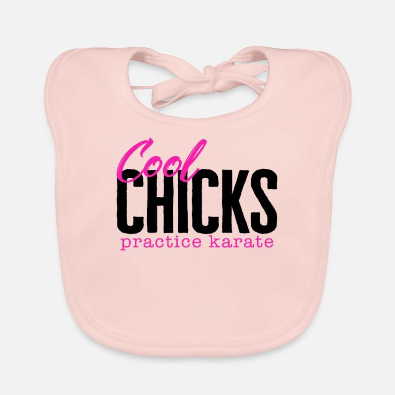 Chemise de karaté, Cool Chicks pratique le tee de karaté, Bavoir bio Bébé