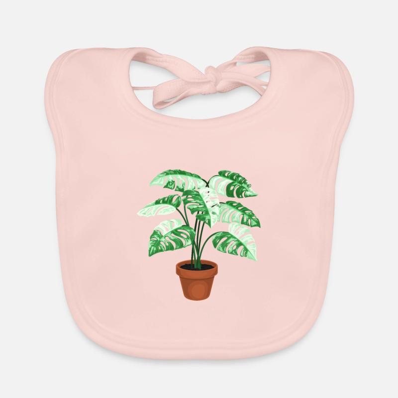 Monstera panaché Bavoir bio Bébé