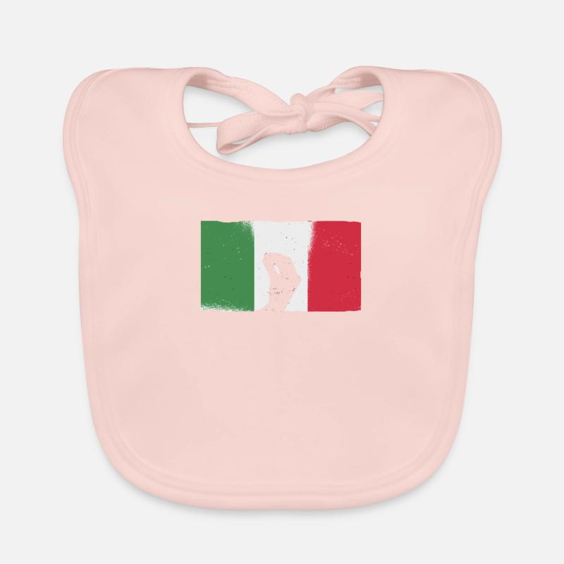 Geste de la main italienne Capisci | Drapeau italien Bavoir bio Bébé