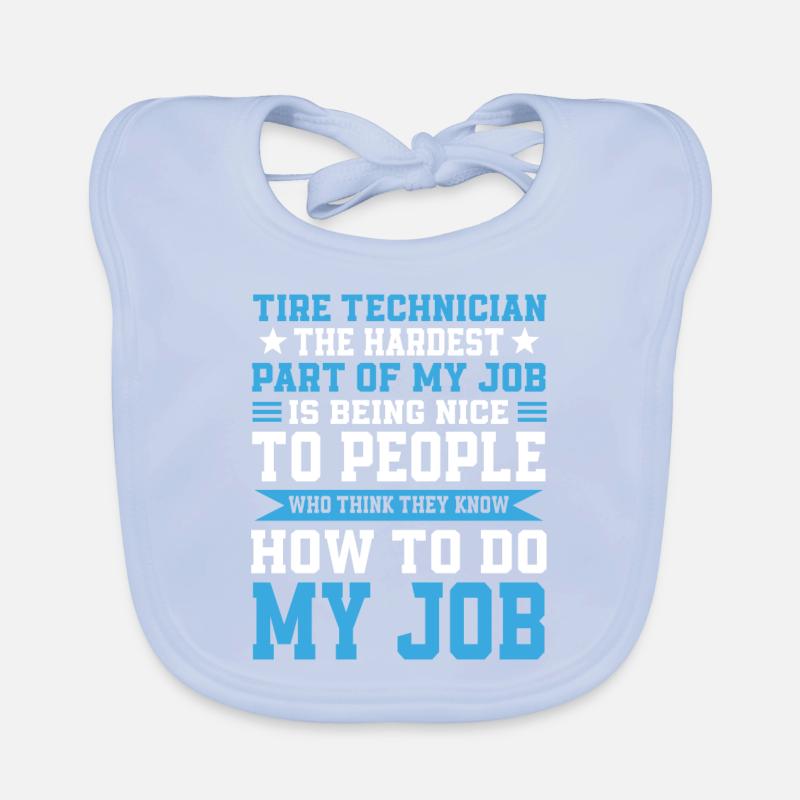 Tyre Technician Organic Baby Bibs