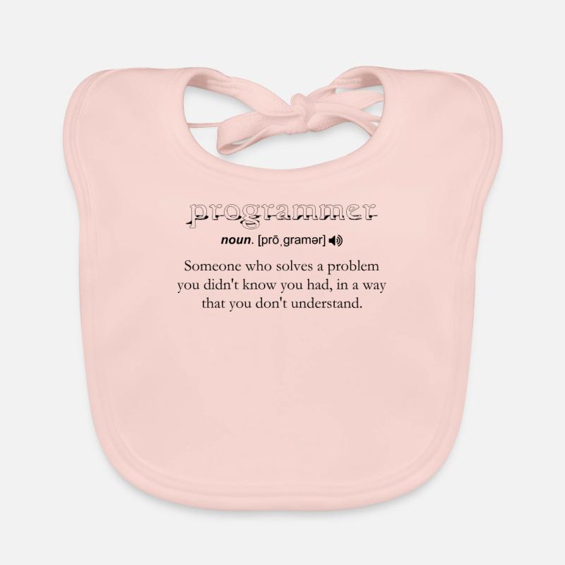 Programmeur Drôle Définition Codage Humour Noir Bavoir bio Bébé