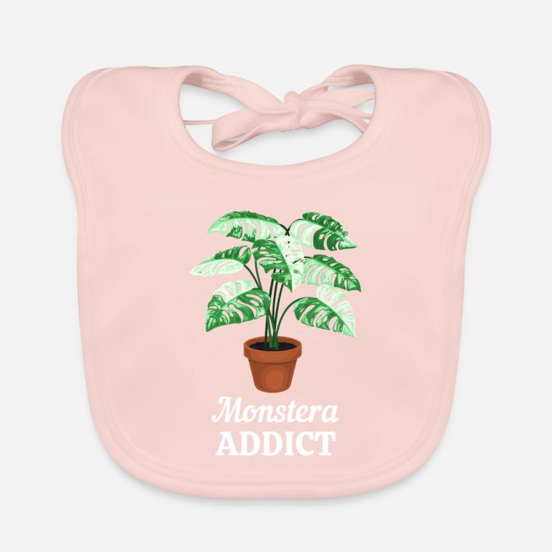 Monstera Addict Organic Baby Bibs