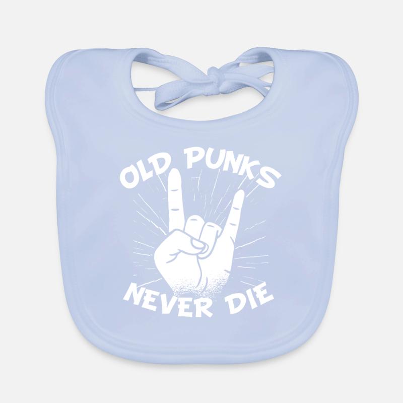 Old Punks Never Die Eltern Punk Rock Musik Baby Bio-Lätzchen