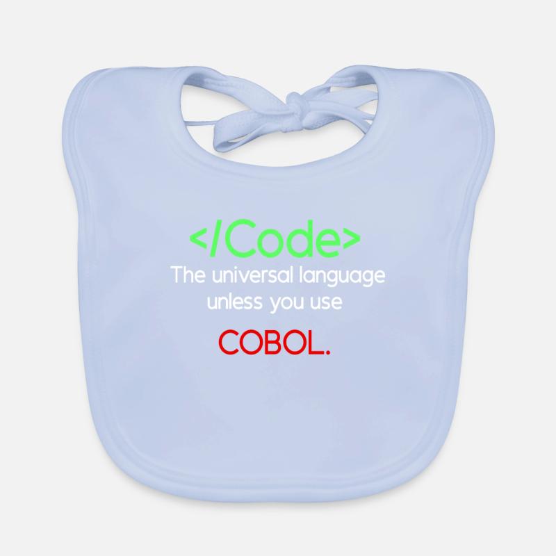 Conception de code Cobol amusant Bavoir bio Bébé