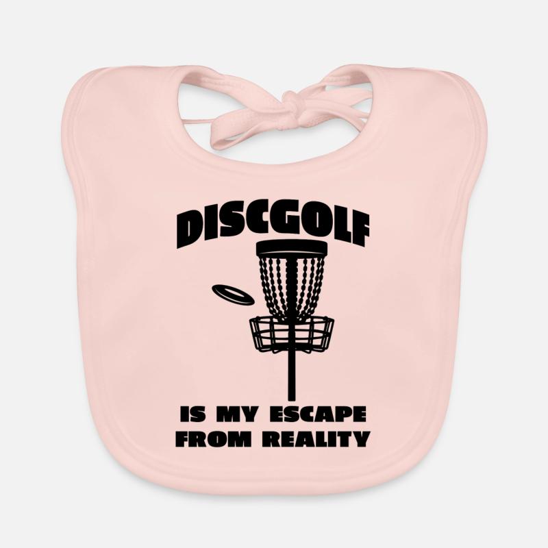 Discgolf Discgolfer lustige Discgolfspieler Spruch - Baby Bio-Lätzchen - Rose